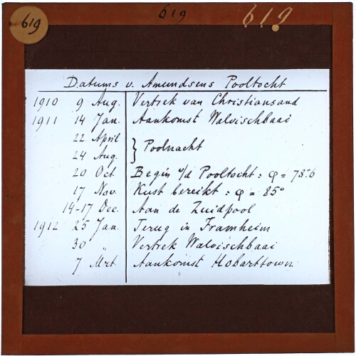 Datums Amundsen's tocht
