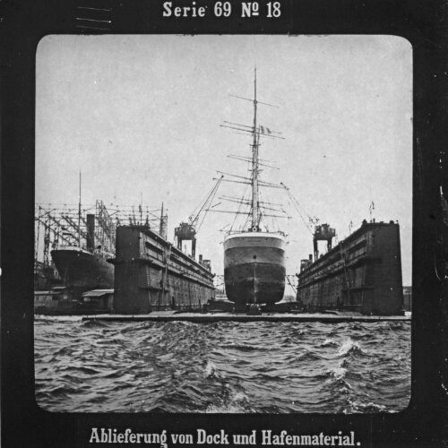 Ablieferung von Dock- und Hafenmaterial.