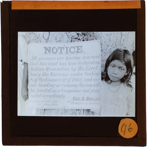 Notice board: entering an Indian Reservation
