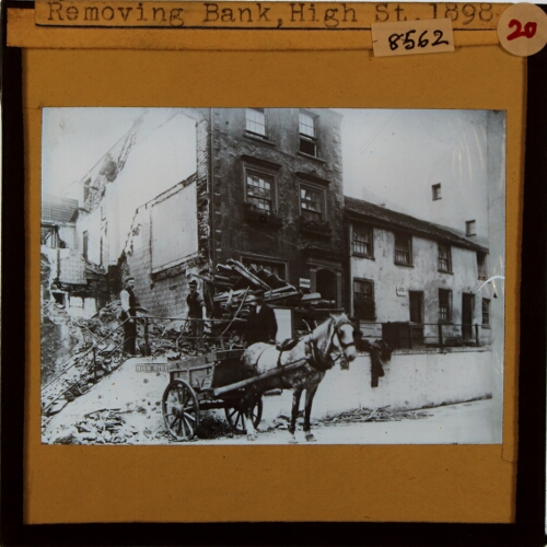 Removing Bank, High Street, 1898