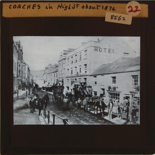 Coaches in High Street about 1874