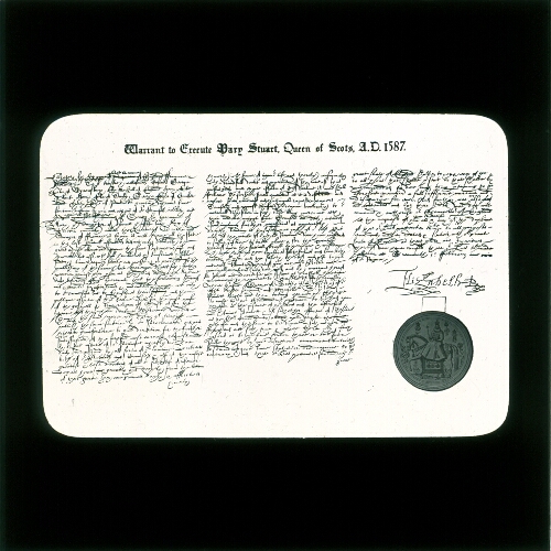 Deed for Mary's Execution