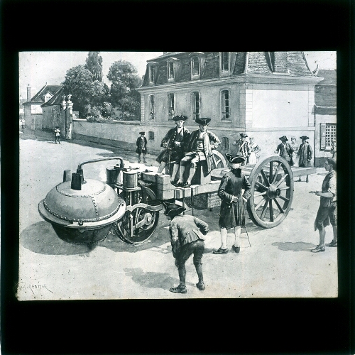 Cugnot demonstrates his steam car