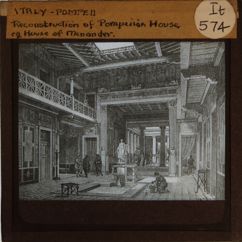 Reconstruction of Pompeiian House, e.g. House of Menander