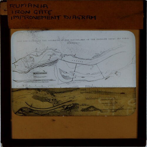 The regulation of the cataracts of the Danube -- map of the Irongate rocks and canal