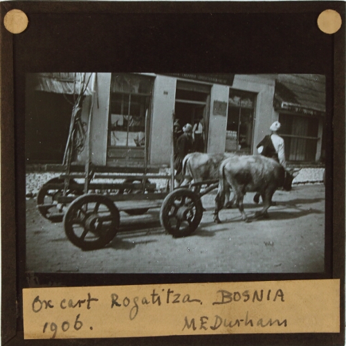 Ox cart. Rogatitza, Bosnia, 1906