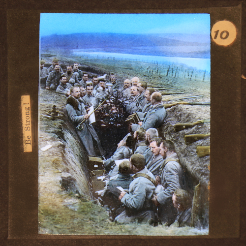 Sing-song in the trenches