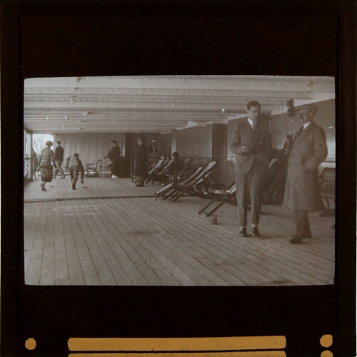 People on deck of ship