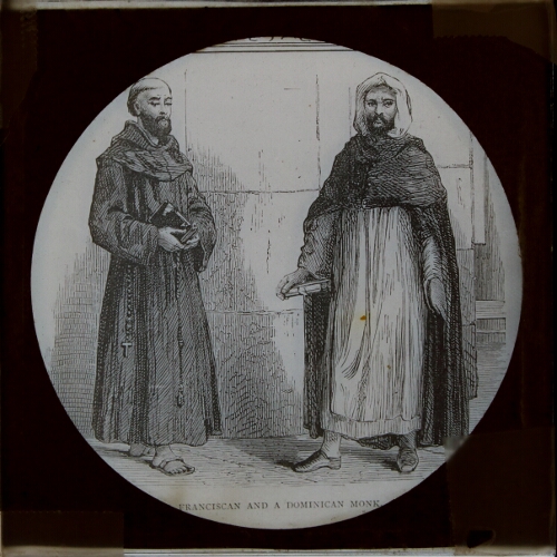 A Franciscan and a Dominican Monk