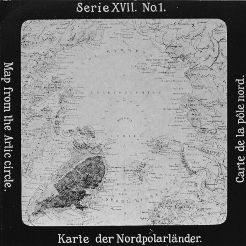 Karte der Nordpolarländer.