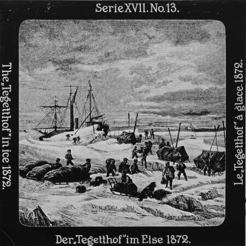 Der 'Tegetthof' im Eise 1872.