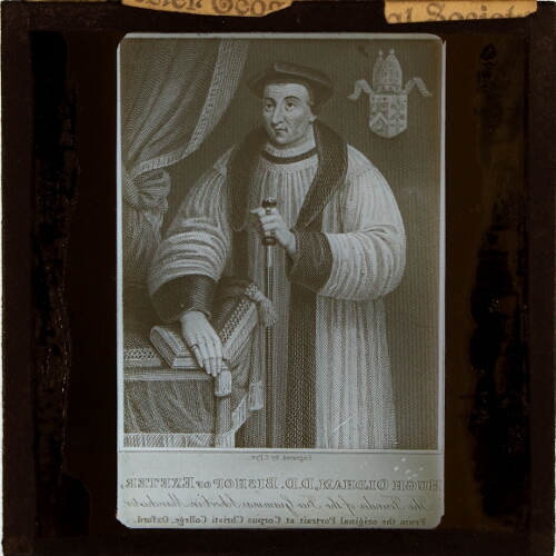 Hugh Oldham, D.D., Bishop of Exeter – secondary view of slide