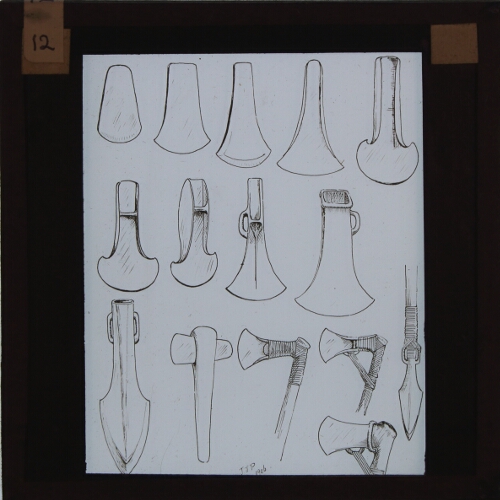Drawings of axe heads