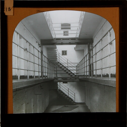 Interior of prison cell block