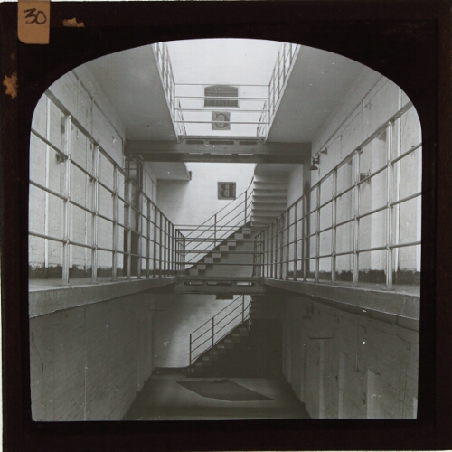 Interior of prison cell block