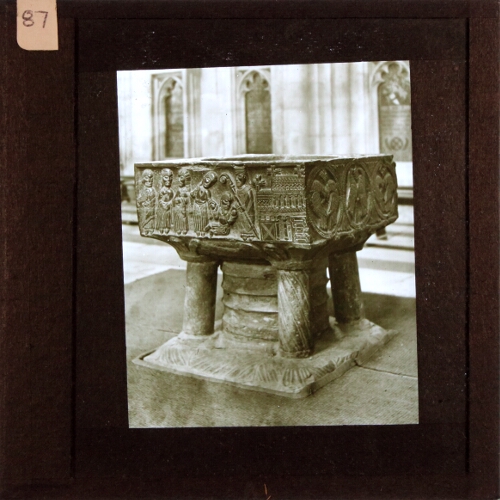 Font in Winchester Cathedral