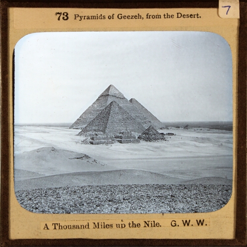 Pyramids of Geezeh, from the Desert