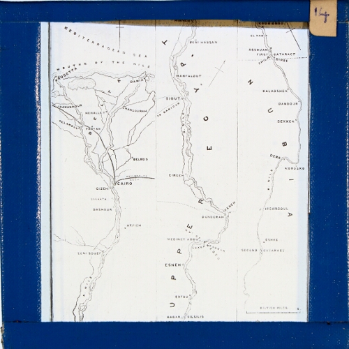 Three-section map of River Nile, Egypt