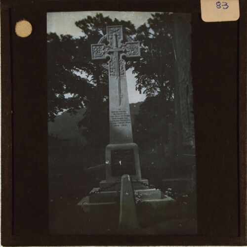War memorial in Eyam churchyard, Derbyshire