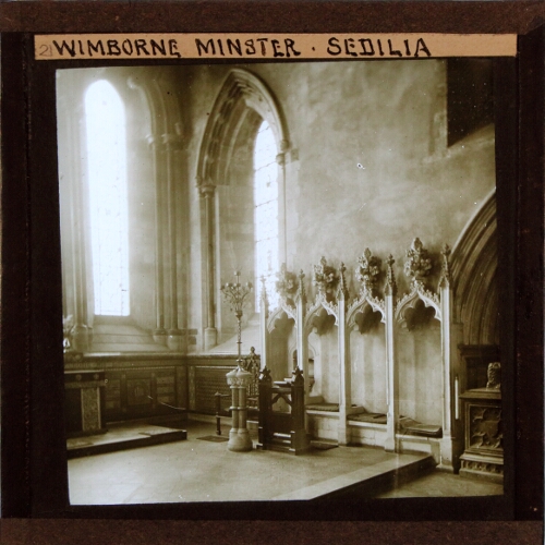 Wimborne Minster, Sedilia