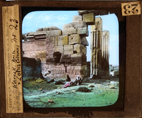 Karnak, Arch and Lotus Columns – secondary view of slide
