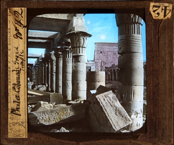 Philae, Colonade, Grand Temple – secondary view of slide