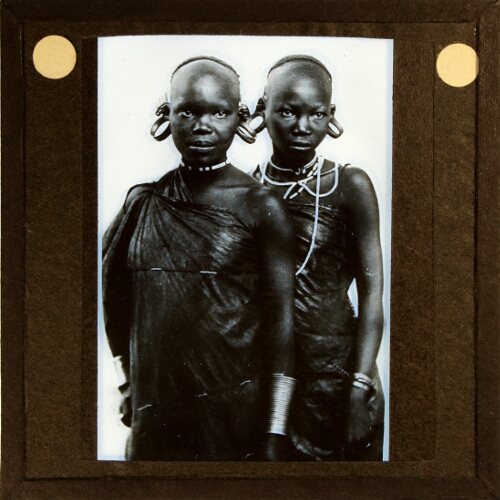 Two young African women with earlobe rings