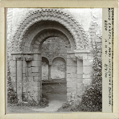 Ludlow Castle, the Norman Door in the Round Chapel