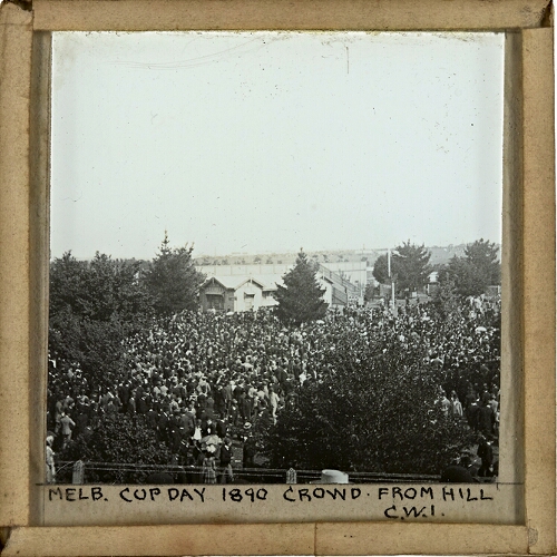 Melbourne Cup Day 1890, Crowd from Hill