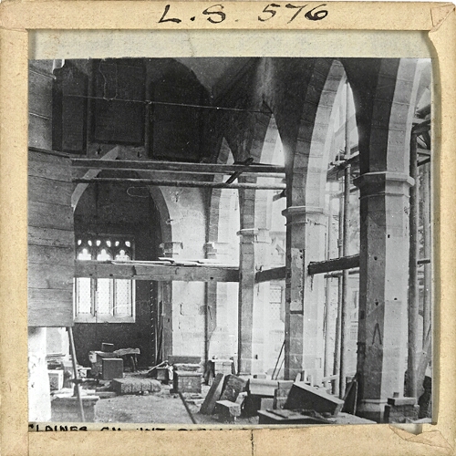 Claines Church Interior During Restoration