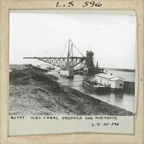 Egypt, Suez Canal Dredger and Mud Shute