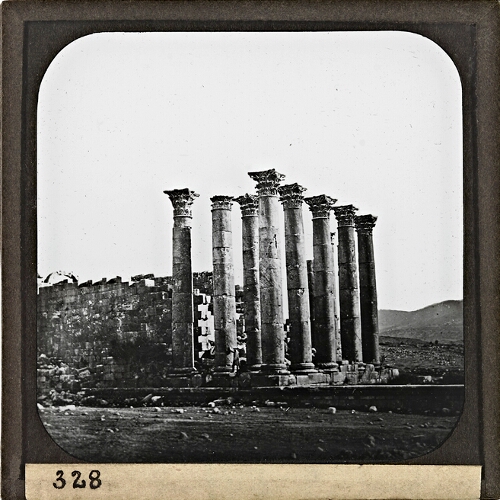 Ruins of temple pillars