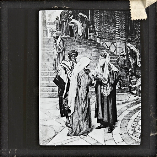 Mary and Joseph taking Jesus to Simeon
