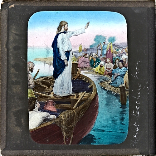 Christ teaching from a boat