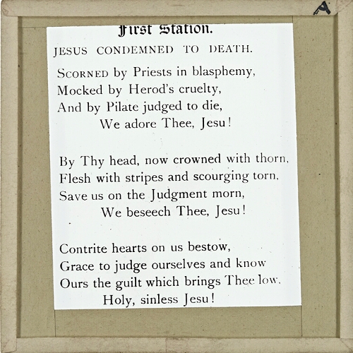 First station -- Jesus condemned to death