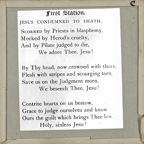 First station -- Jesus condemned to death