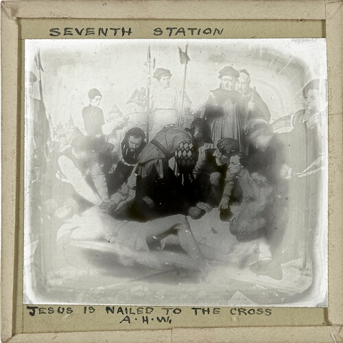 Seventh station -- Jesus is nailed to the Cross