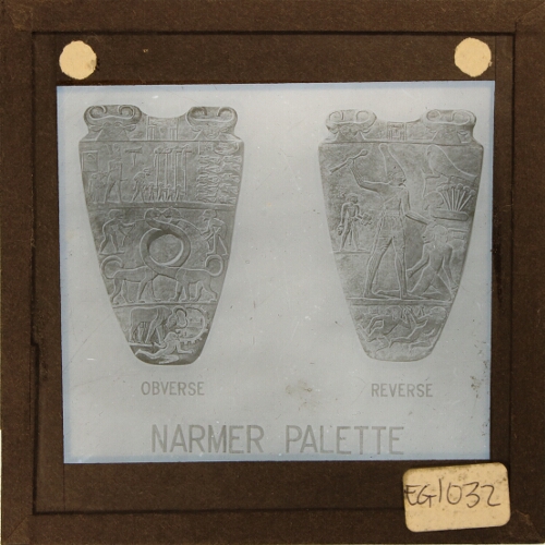 Narmer palette, obverse / reverse