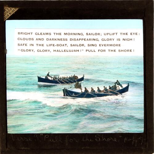 Bright gleams the morning, sailor; uplift the eye: / Clouds and darkness disappearing, glory is nigh!