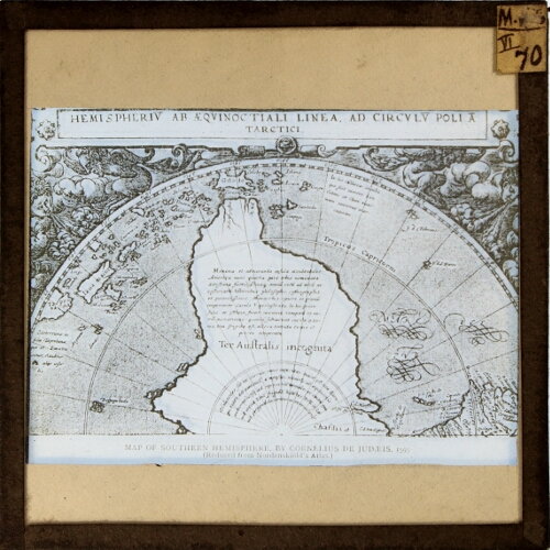 Map of Southern Hemisphere by Cornelius de Judaeis, 1593