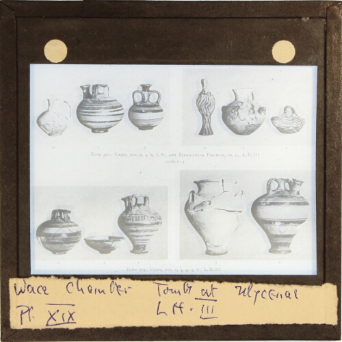 Wace, Chamber Tombs at Mycenae, Pl. XIX -- Vases, nos 1,3,4,5,6
