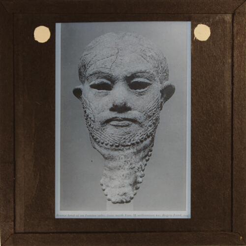 Bronze head of an Iranian ruler, from north Iran, II millennium B.C.