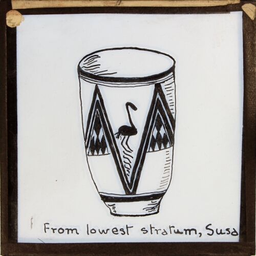 Vase with stork, lowest stratum, Susa