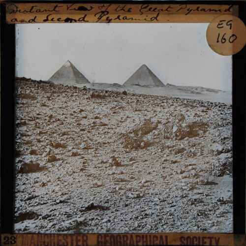 Distant View of the Great Pyramid and Second Pyramid