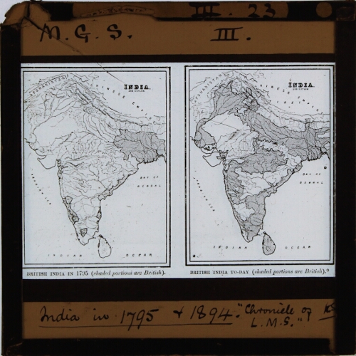 India in 1795 and 1894