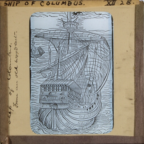 Ship of Columbus from an old woodcut