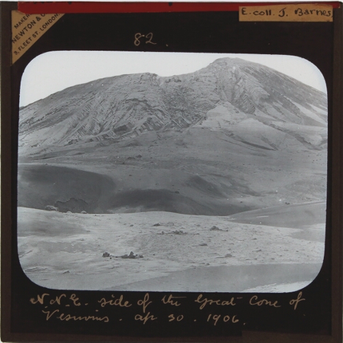 N.N.E. Side of the Great Cone of Vesuvius, showing rift (30th April, 1906)