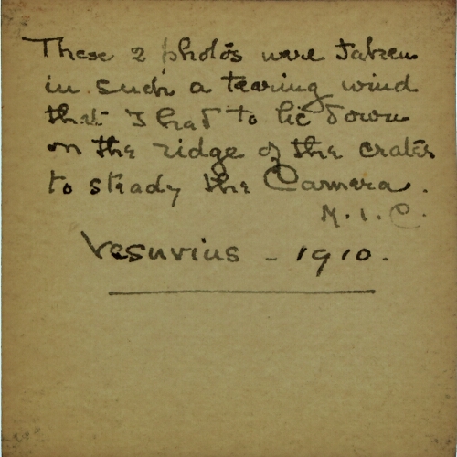 Vesuvius March 1910 – secondary view of slide
