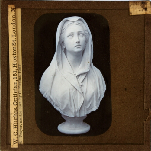 Prayer -- Marble bust, by C. Pessina