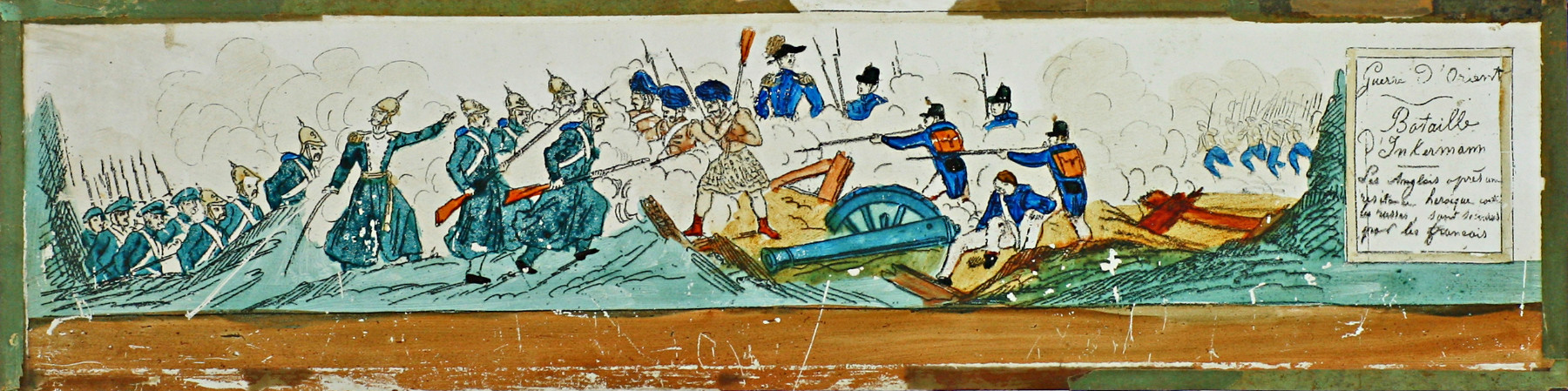 Bataille d'Inkermann -- Les Anglais après un resistance heroique contre les russes, sont [...] par les francais